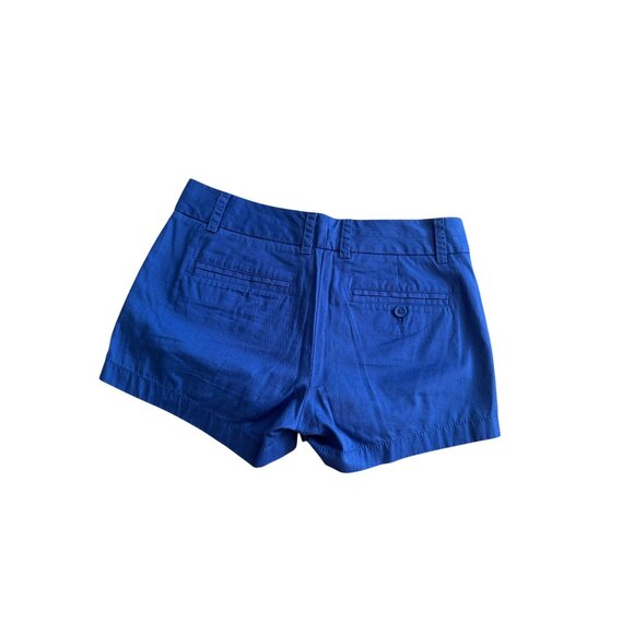 J CREW Women's  Blue 100% Cotton Chino Shorts Size 0 - Picture 3 of 6